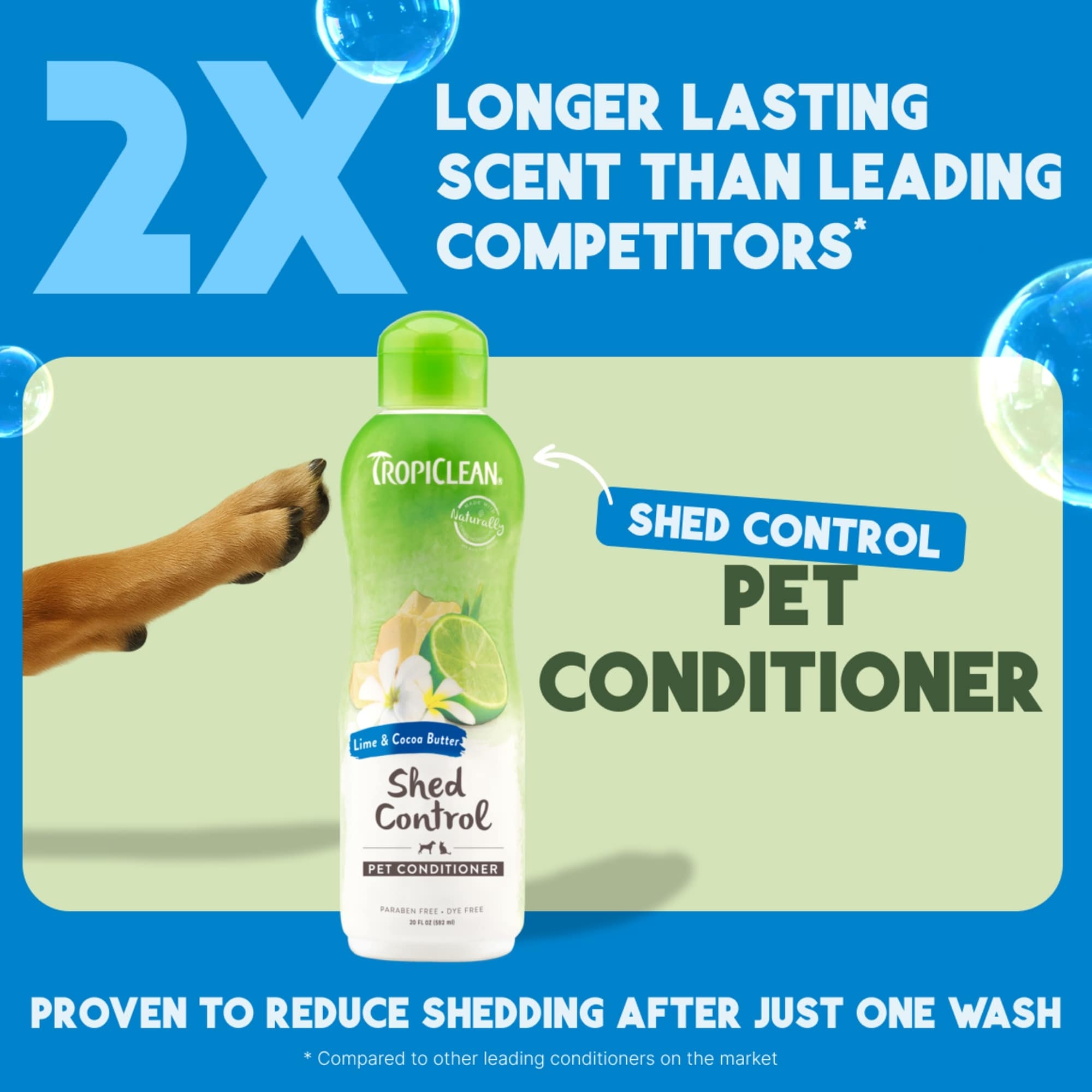 TropiClean Lime and Cocoa Butter Conditioner  355ml