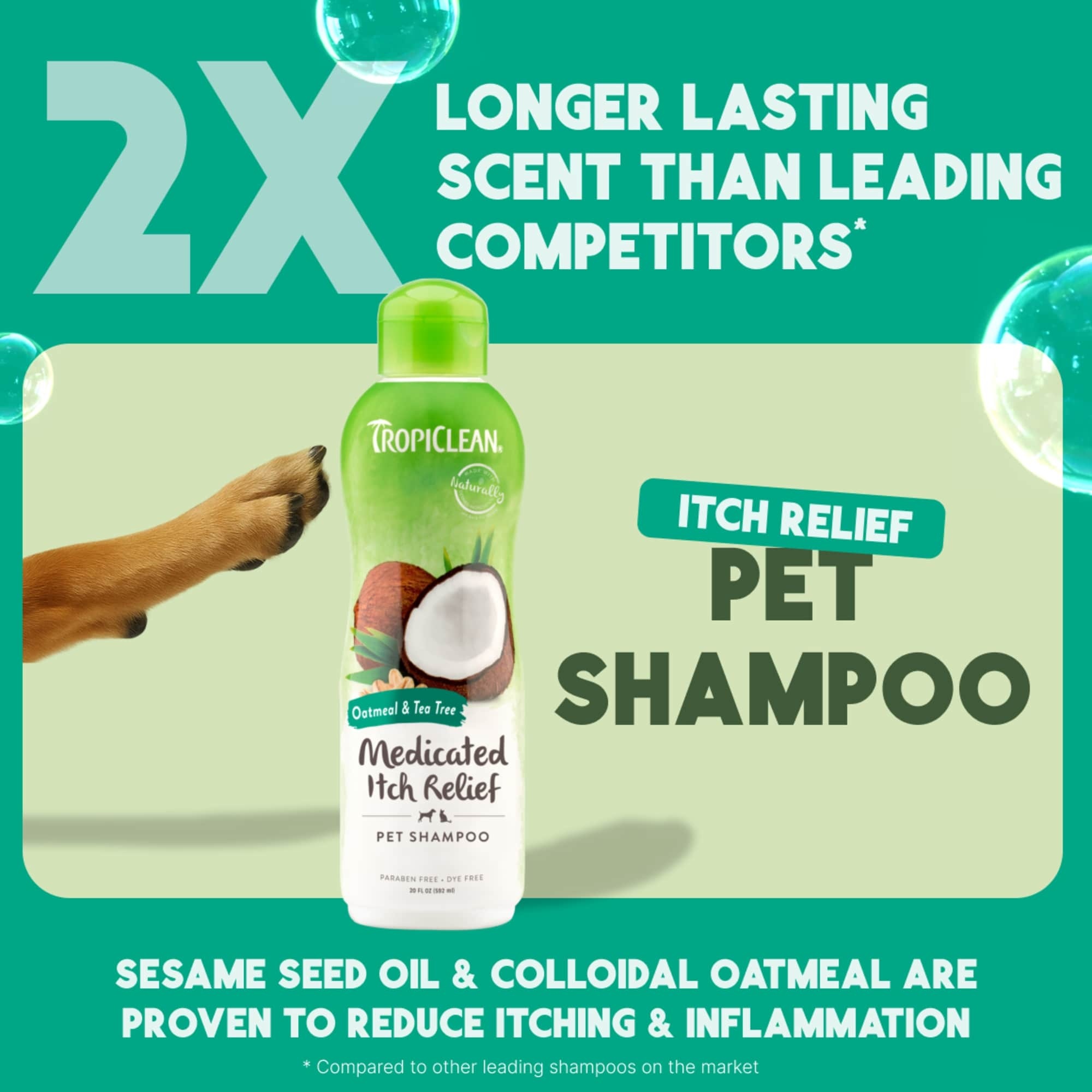 TropiClean Oatmeal and Tea Tree Shampoo 355ml