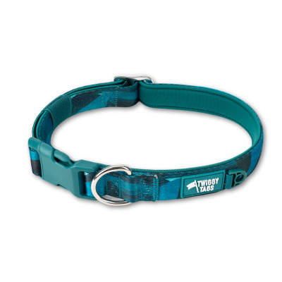 Twiggy Tags Dog Comfort Collar - Lagoon 