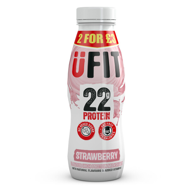 UFIT Strawberry Protein Shake