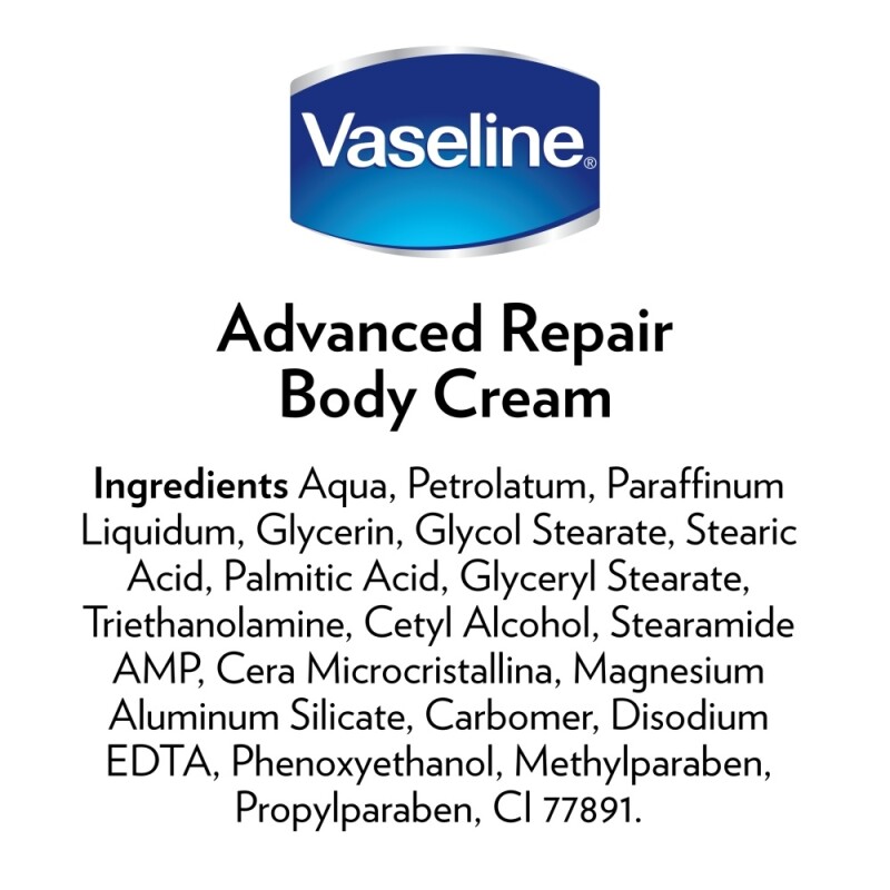 Vaseline Fragrance Free Body Cream Intensive Care Advanced Repair