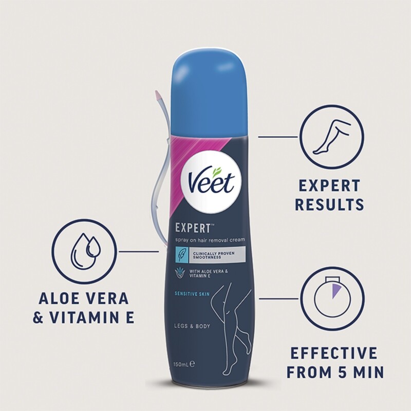 Veet Expert Spray on Hair Removal Cream Sensitive