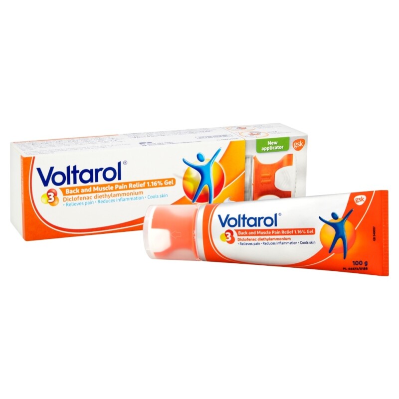 Voltarol Back & Muscle Pain Relief Gel 1.16% With No Mess Applicator