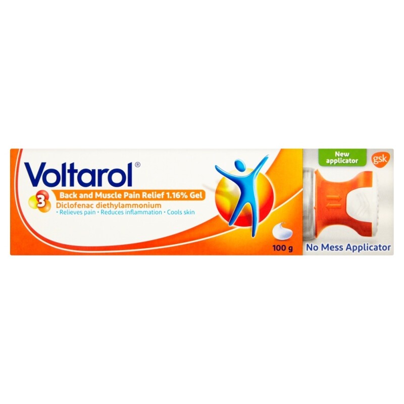 Voltarol Back & Muscle Pain Relief Gel 1.16% With No Mess Applicator