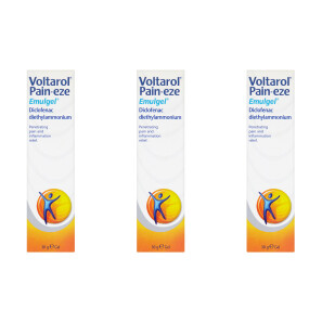  Voltarol Pain-eze Emulgel Pain Relief Gel Triple Pack 