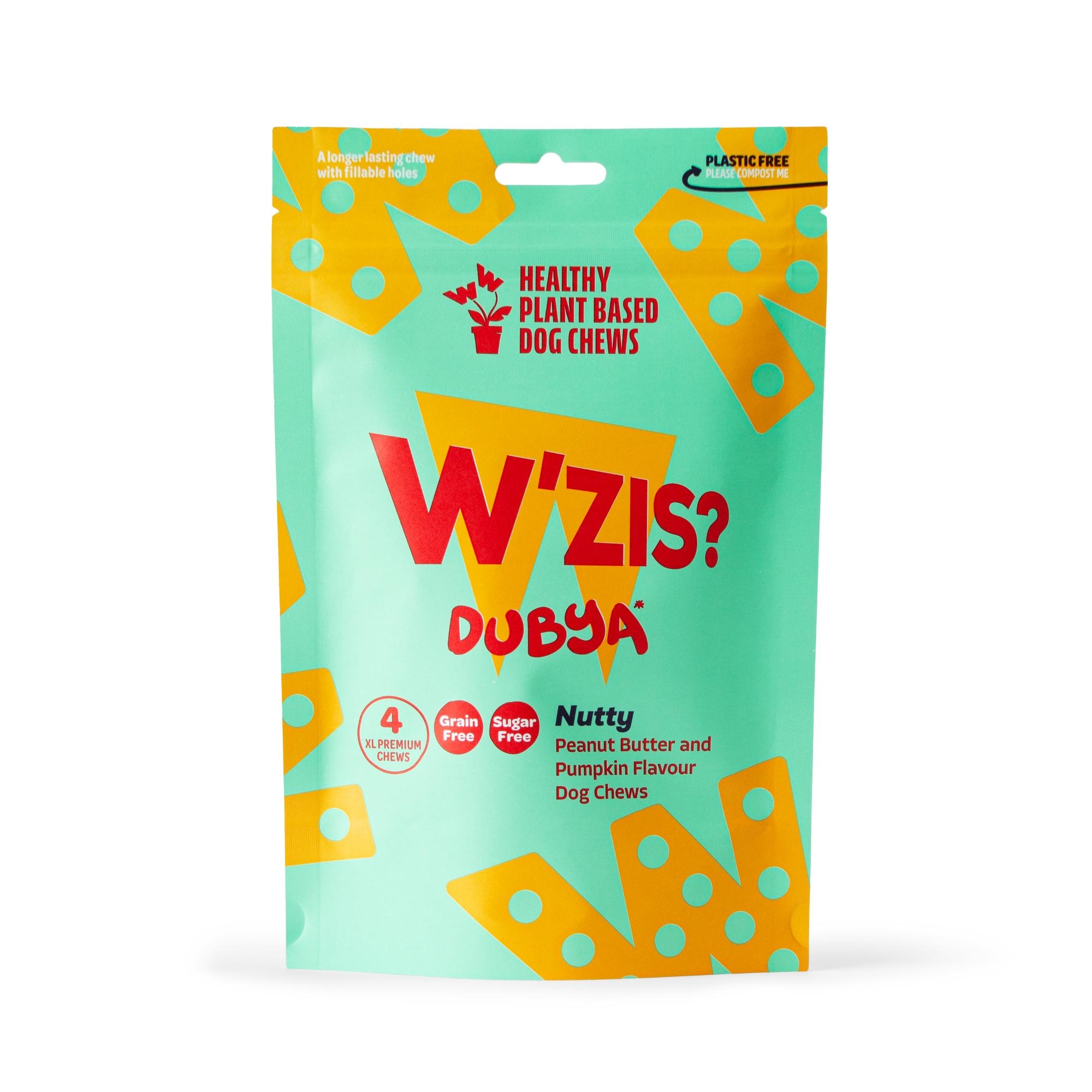 WZIS Healthy Dog Chew, Nutty Dubya 4pk 148g pouch
