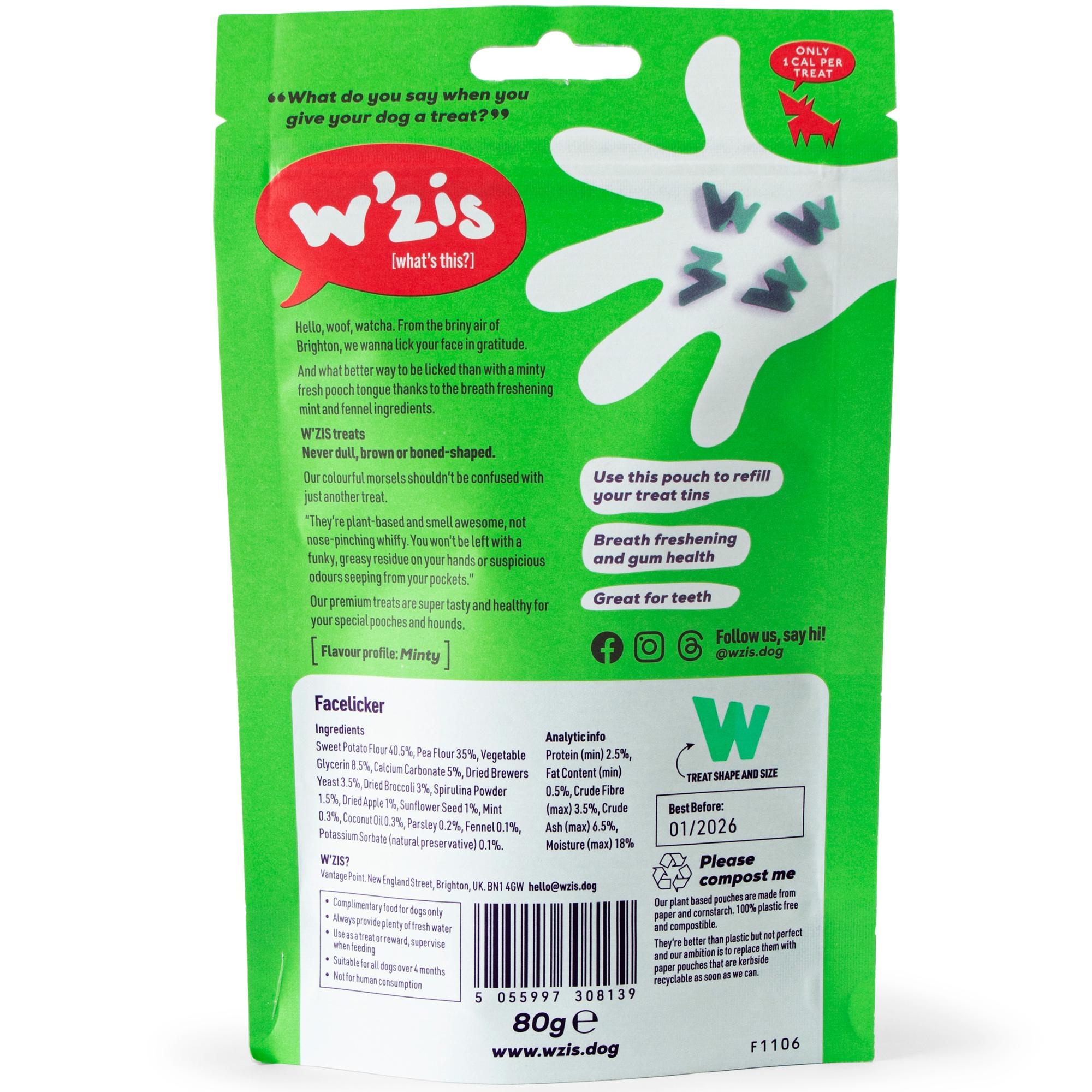 WZIS Healthy Dog Treats (1cal) Facelicker 80g