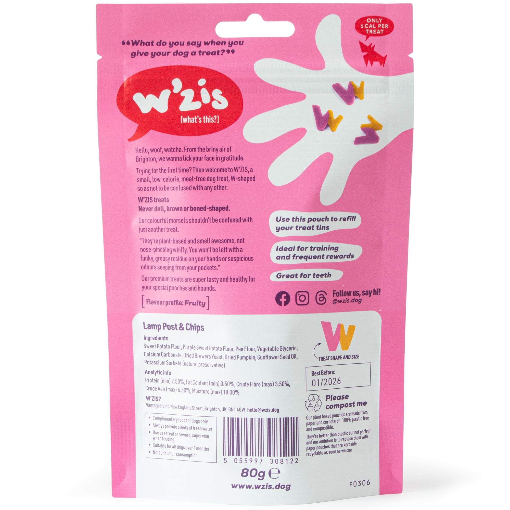 WZIS Healthy Dog Treats (1cal) Lamppost & Chips 80g