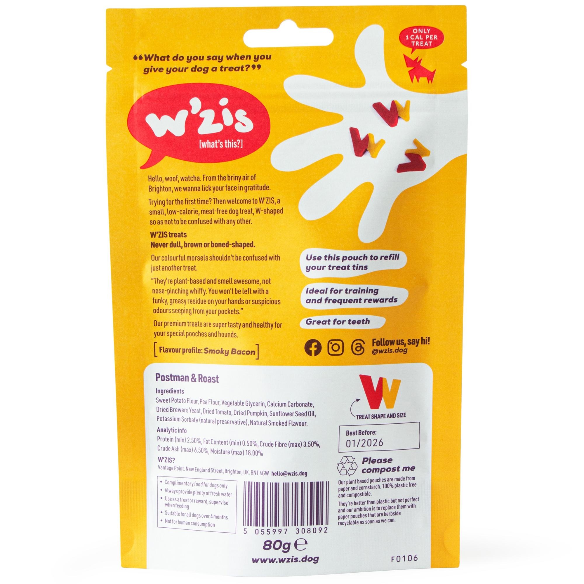 WZIS Healthy Dog Treats (1cal) Squeeky Balls & Roast 80g