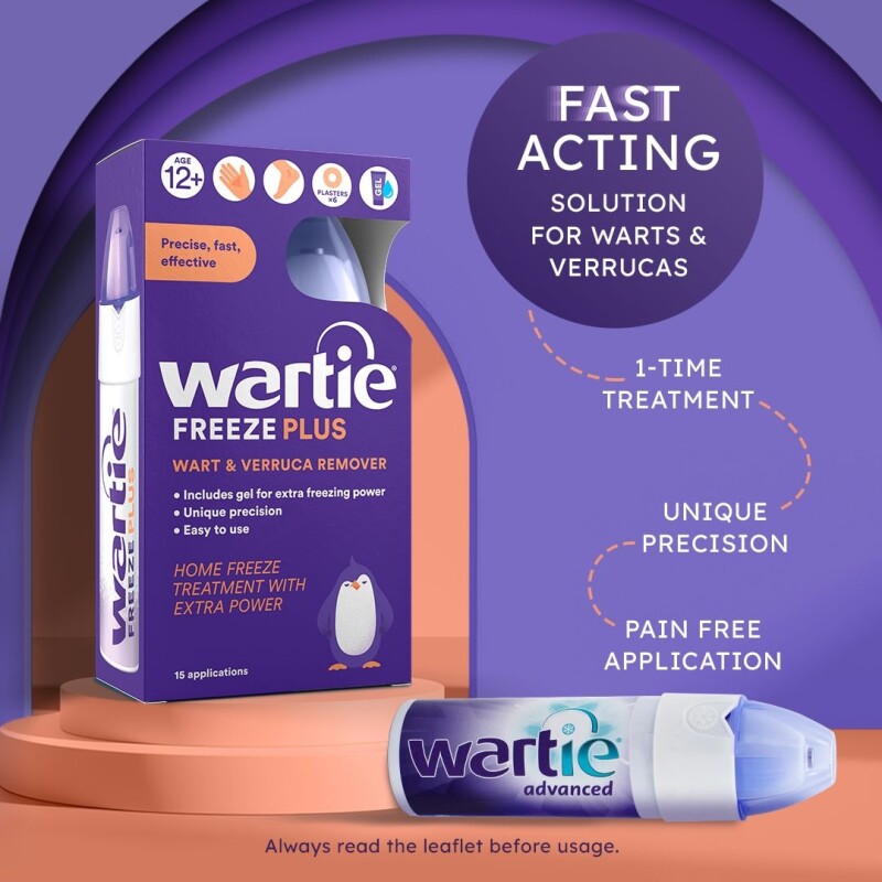 Wartie Freeze Plus - Advanced Wart & Verruca Remover