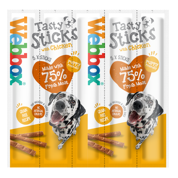 Webbox Large Dogs Delight Sticks, Chicken, 55G