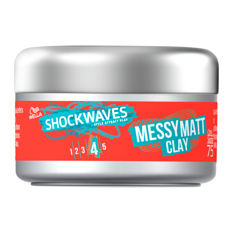 Wella Shockwaves Messy Matt Clay