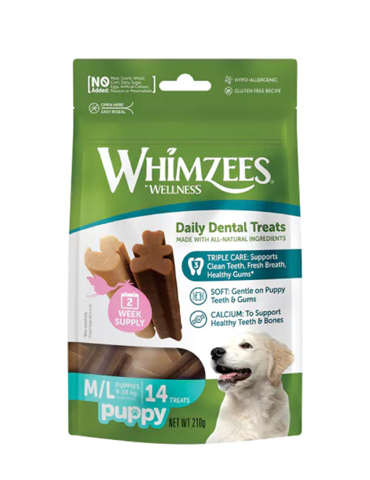 Whimzees Puppy M/L 14 Pack Dog Chews