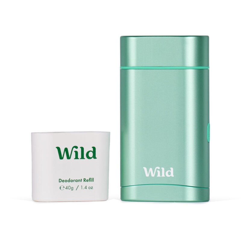 Wild Fresh Cotton & Sea Salt Deodorant with Aqua Case Starter Pack
