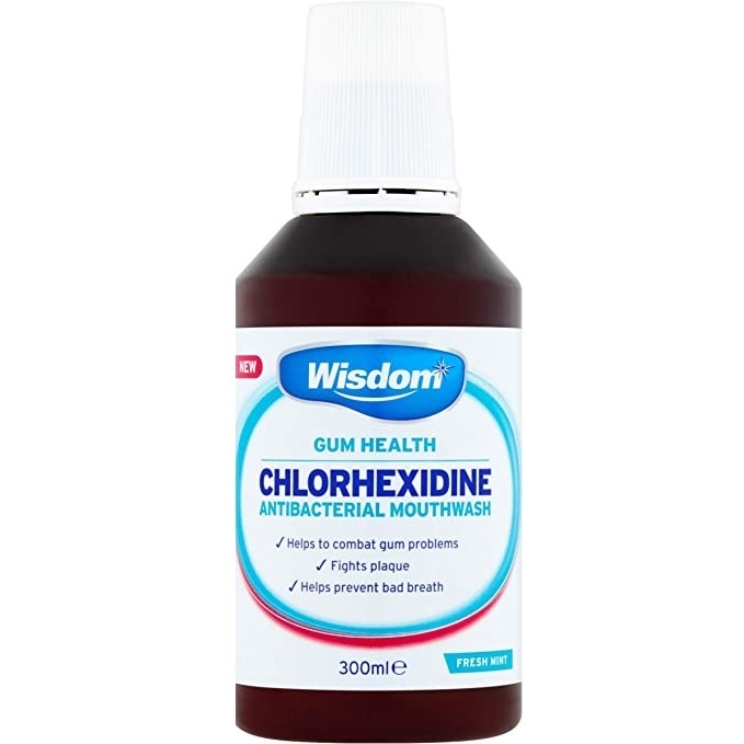 Wisdom Chlorhexidine Alcohol Free Mouthwash Mint