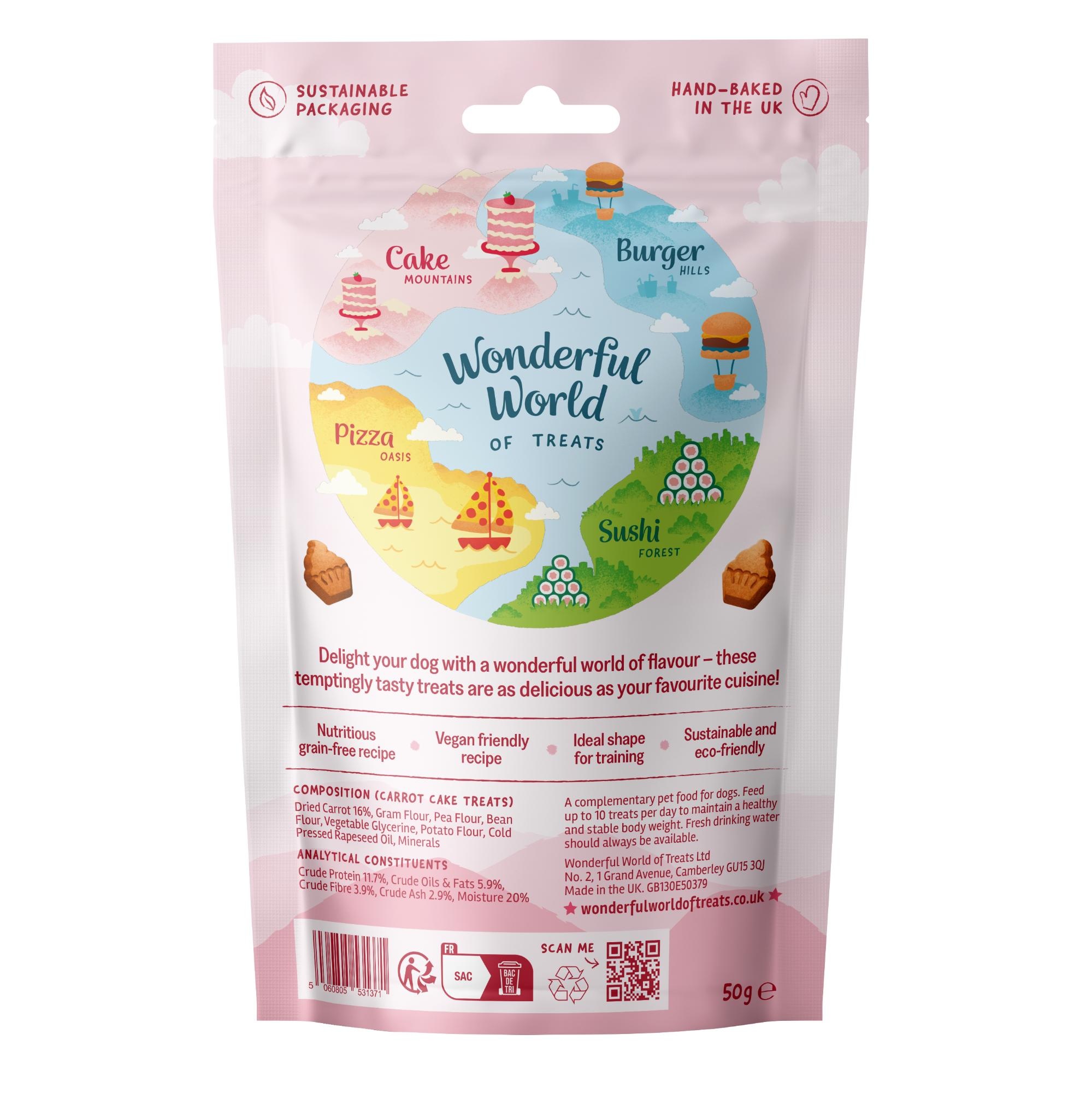 Wonderful World of Treats Carrot Cake Dog Treats 50g