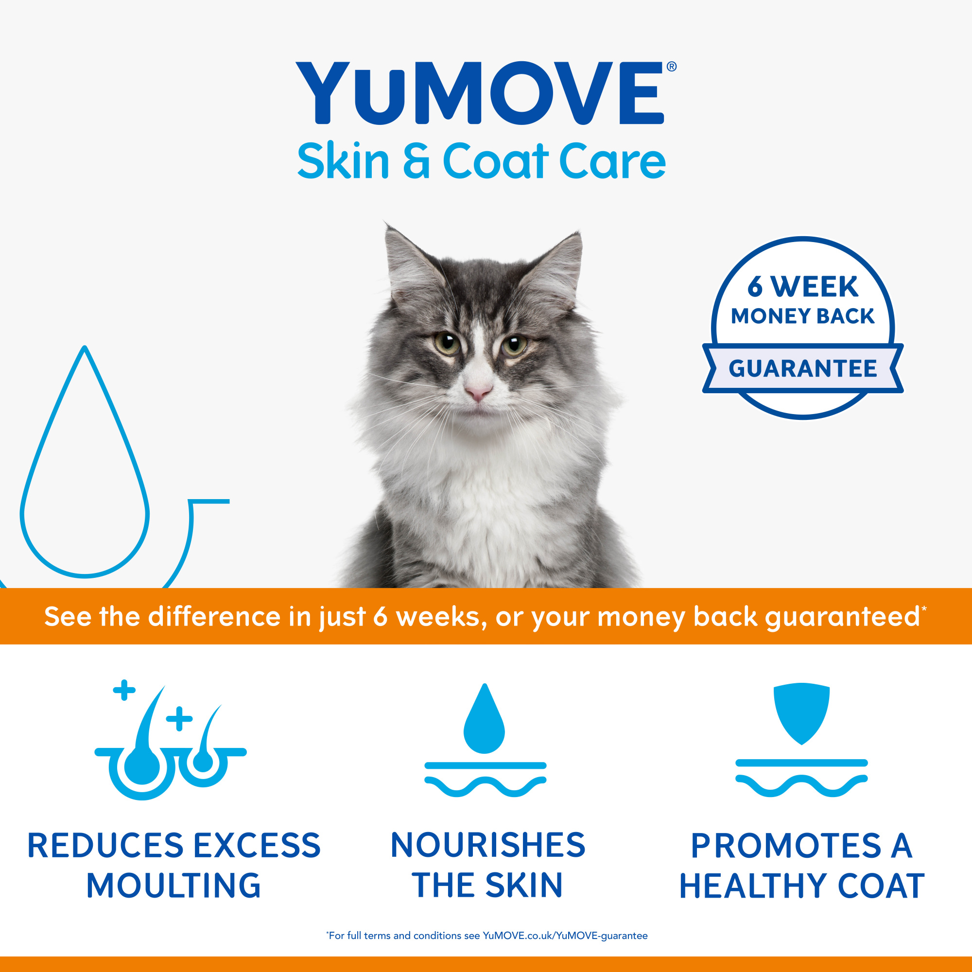 YuMOVE Skin and Coat Care Moulting Cat 50ML