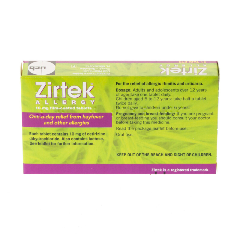Zirtek Allergy Relief Tablets