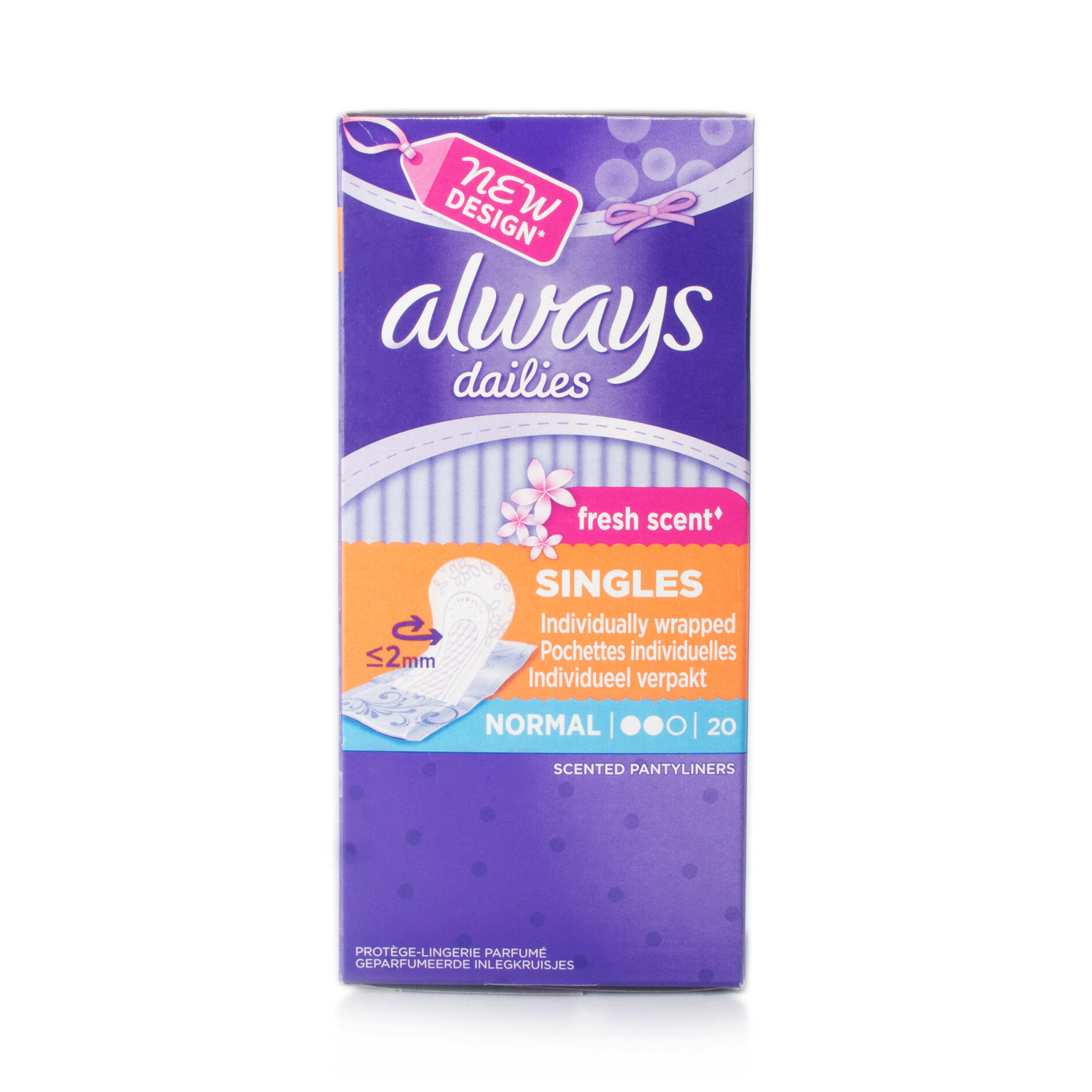 Always Dailies Normal Freshness Pantyliners Individually Wrapped Review