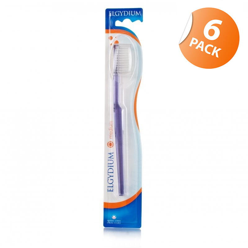 Elgydium Classic Toothbrush Medium - 6 Pack