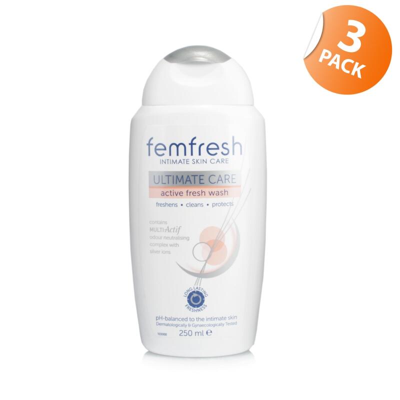 Femfresh Ultimate Care Active Fresh Wash Silver - Triple Pack
