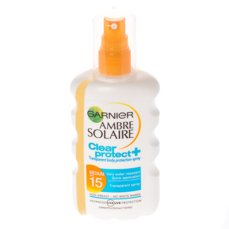 Garnier Ambre Solaire Clear Protect Sunscreen Spray SPF15 | Chemist Direct