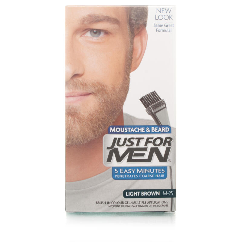 Just For Men Moustache & Beard Brush - In Colour - Light Brown