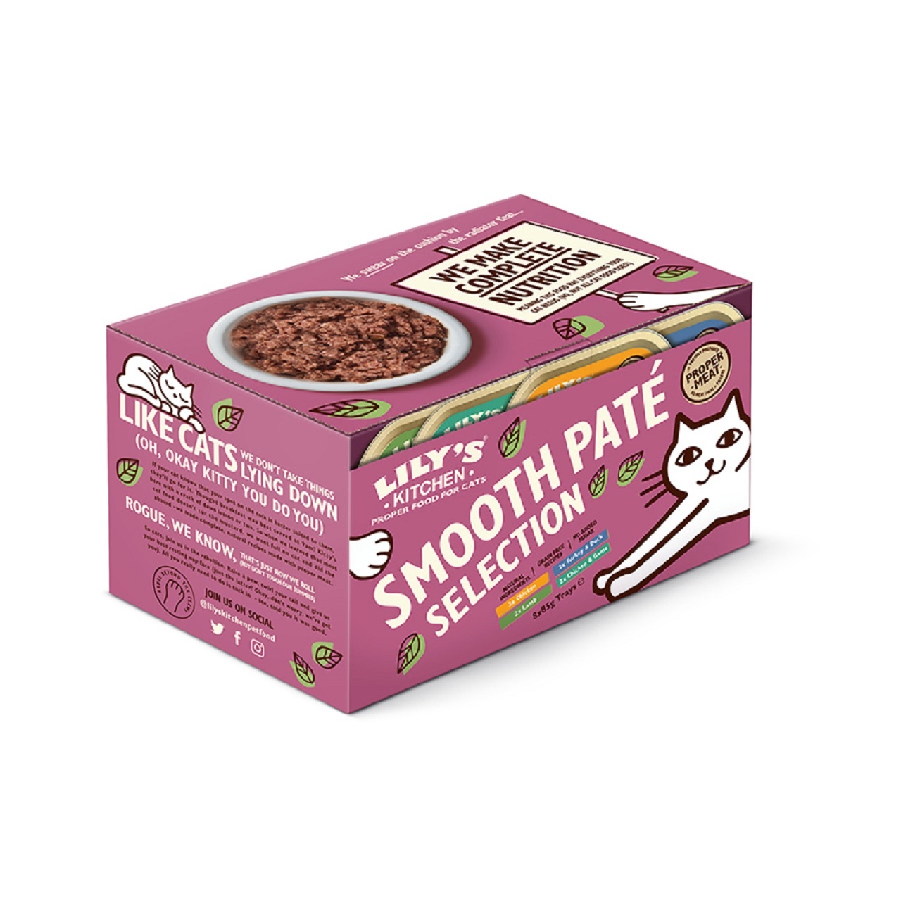 Lily's Kitchen Adult Cat Food Smooth Pat Selection Multipack 8x85g