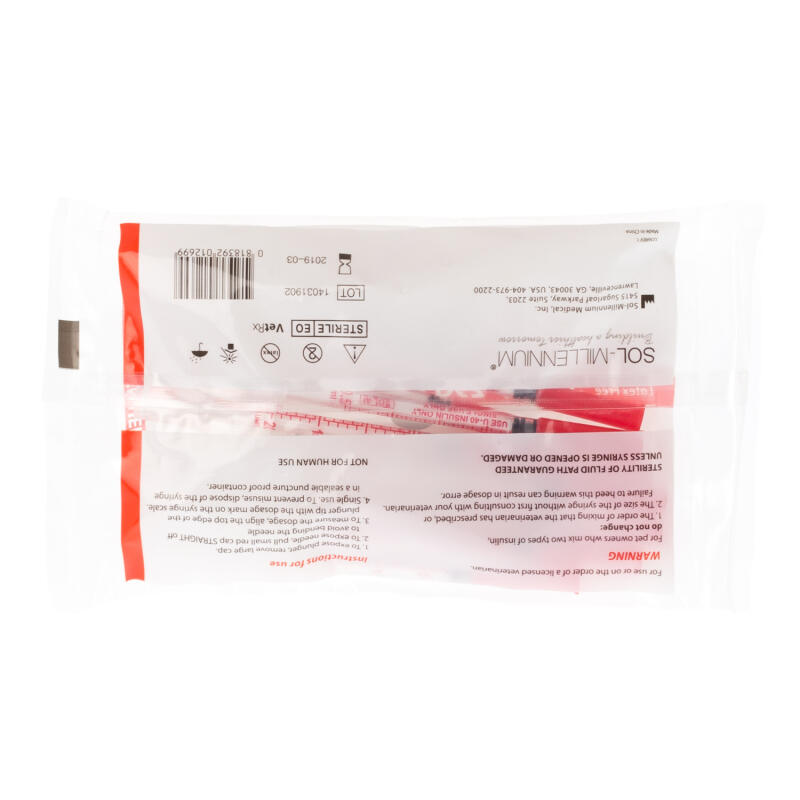 U40 Insulin Syringe 0.5ml 10 Pack Caninsulin Replacement