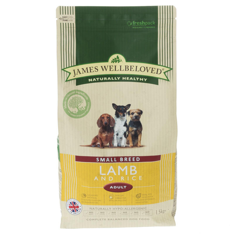 James Wellbeloved Adult Small Breed Kibble Lamb and Rice
