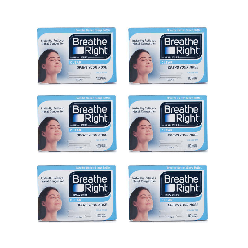 Breathe Right Nasal Strips Clear Large - 60 Strips