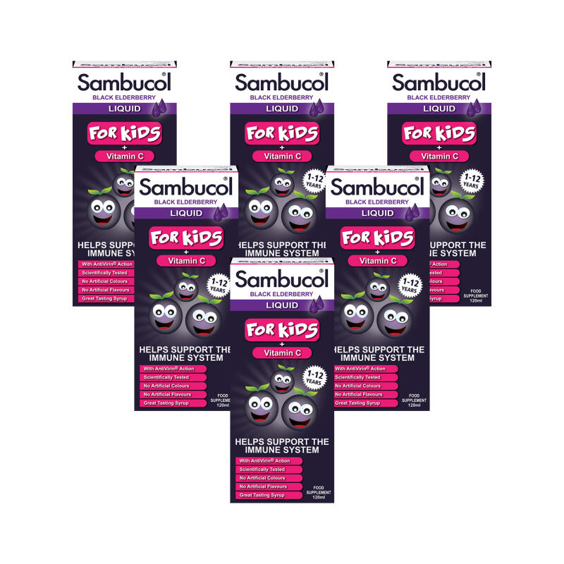  Sambucol Black Elderberry Extract For Children 120ml - 6 Pack 