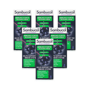  Sambucol Immuno Forte Sugar Free 120ml - 6 Pack 